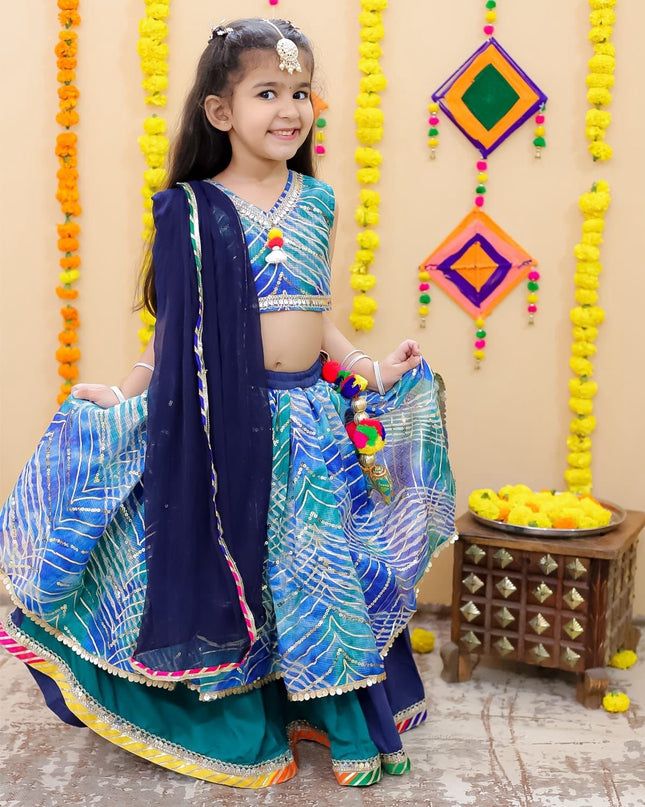 Ocean Breeze Blue Lehenga Choli